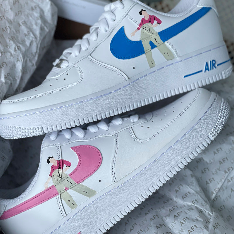 Custom Shoes Fine Line Sneakers Fine Line Custom Air Force Harry